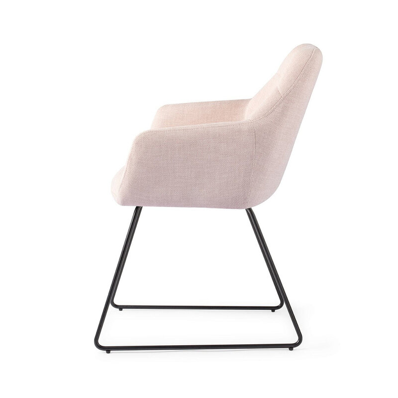 Jesper Home-collectie Noto Petal Pink Eetkamerstoel - Slide Black