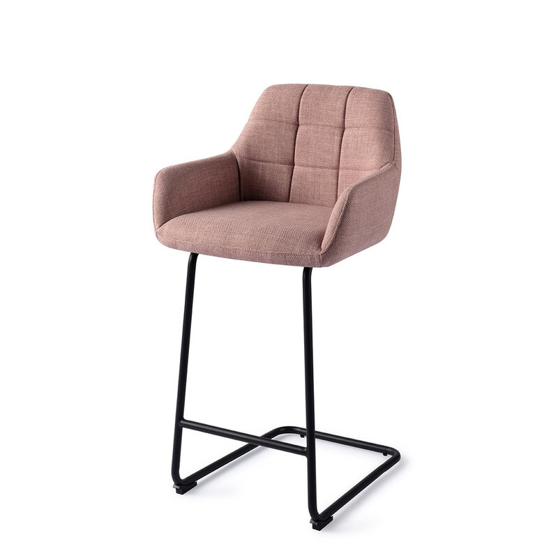 Jesper Home Noto Vintage Rose Barkruk - Arch Black (L)