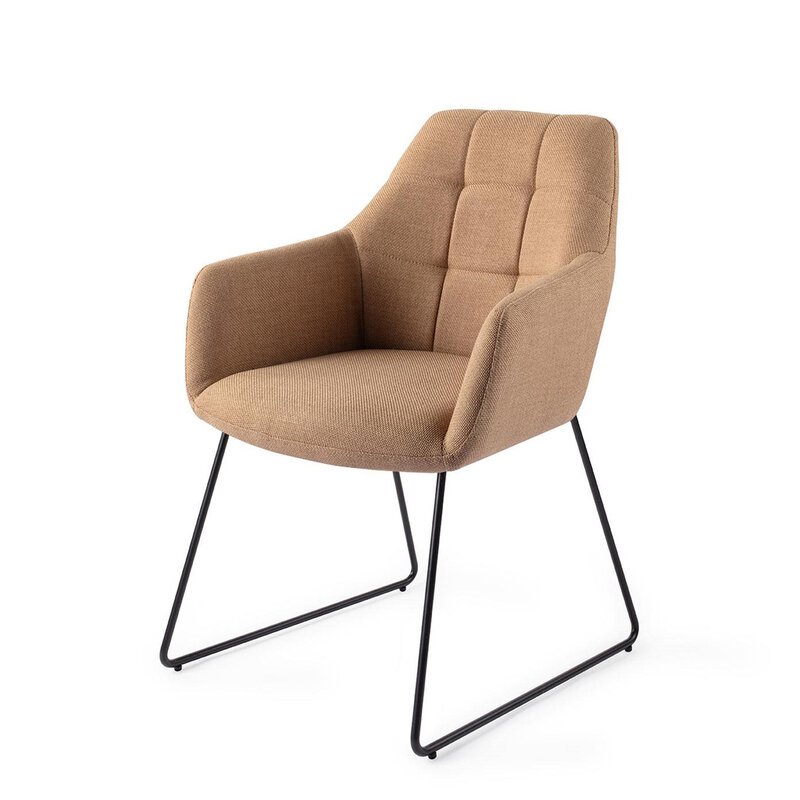 Jesper Home Noto Toasted Toffee Eetkamerstoel - Slide Black