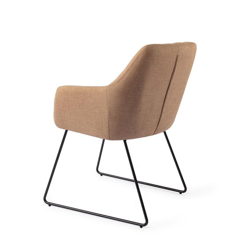 Jesper Home Noto Toasted Toffee Eetkamerstoel - Slide Black