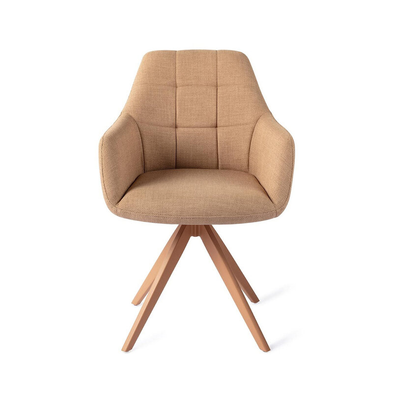 Jesper Home Noto Toasted Toffee Eetkamerstoel - Turn Peach