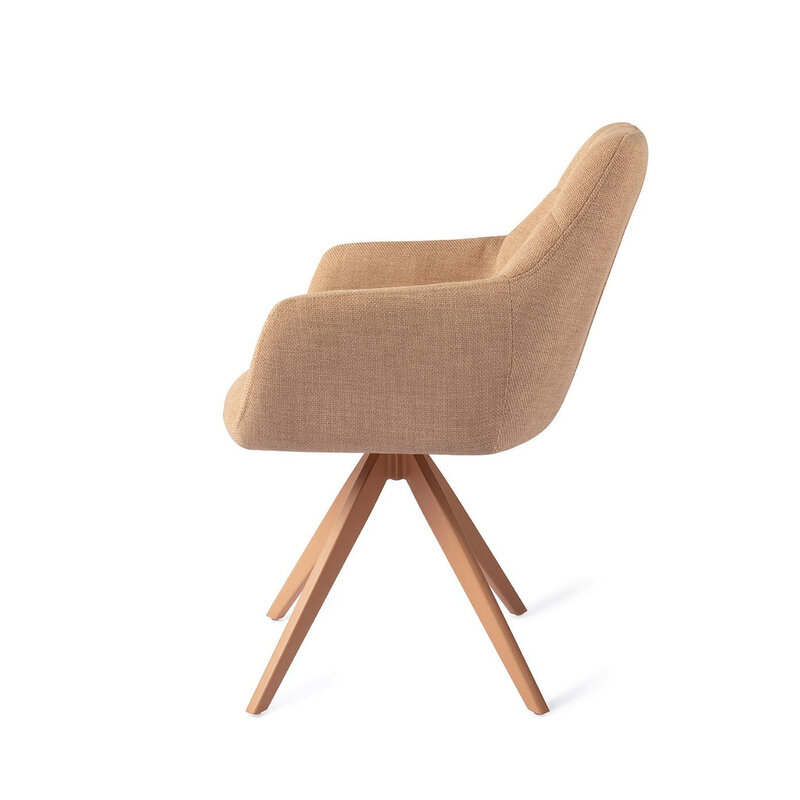 Jesper Home Noto Toasted Toffee Eetkamerstoel - Turn Peach