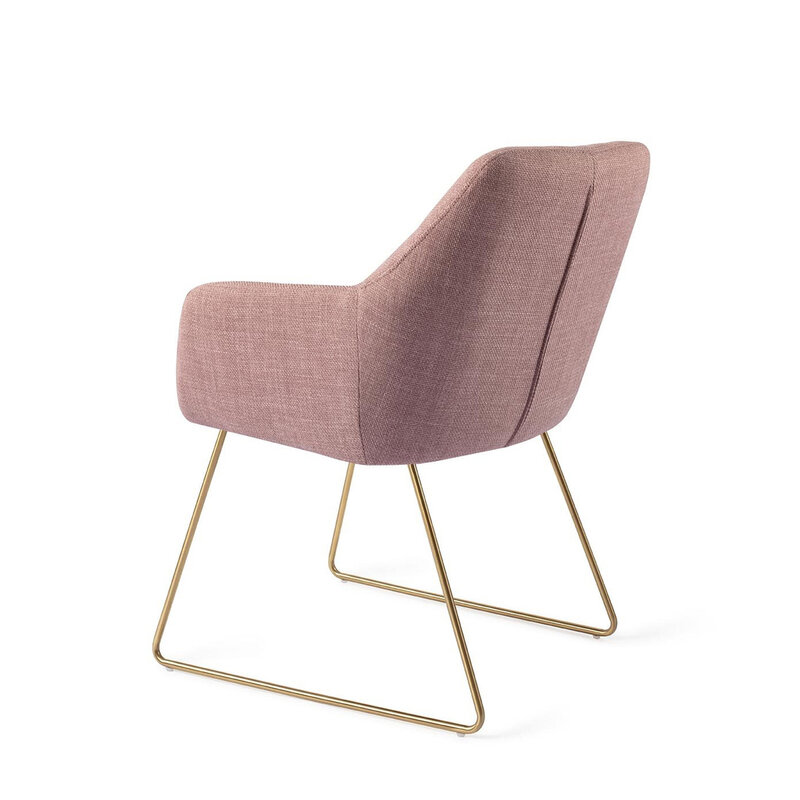 Jesper Home Noto VIntage Rose Eetkamerstoel - Slide Gold