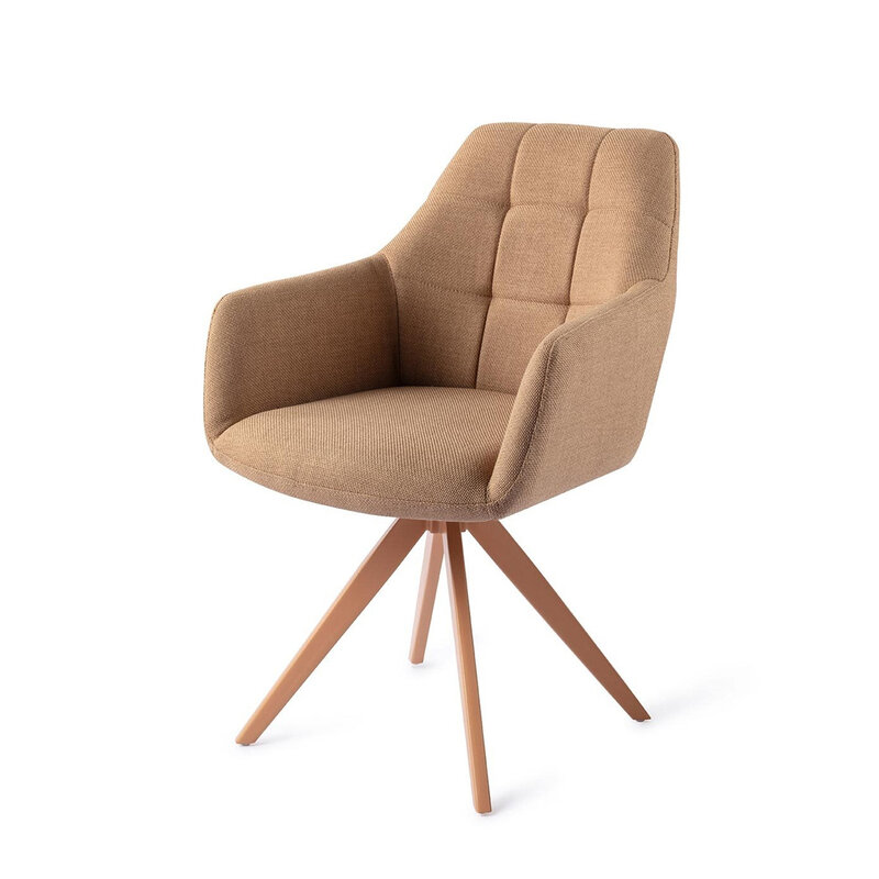 Jesper Home Noto Toasted Toffee Eetkamerstoel - Turn Peach