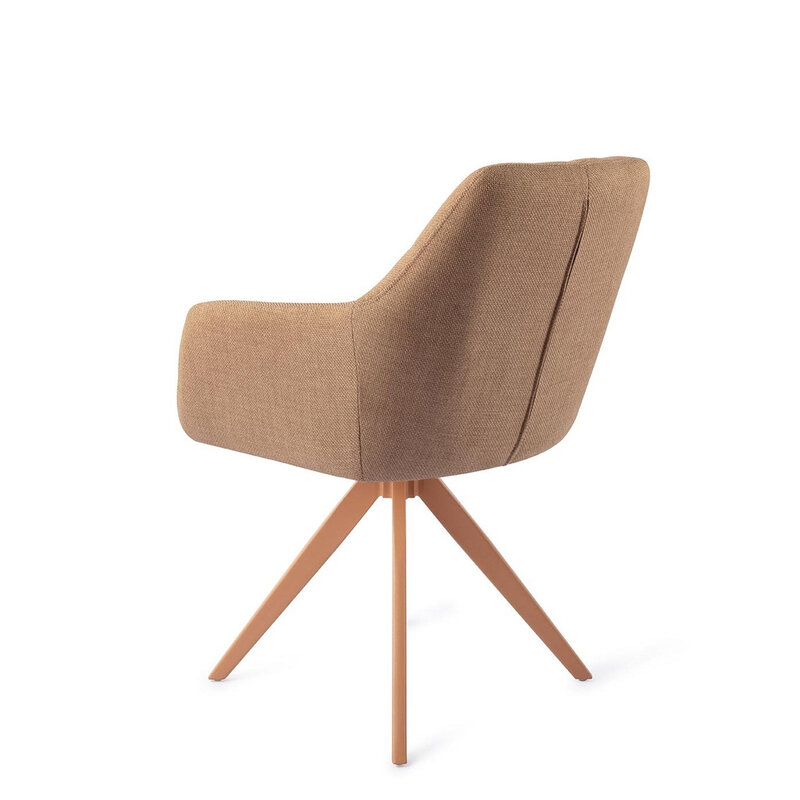 Jesper Home Noto Toasted Toffee Eetkamerstoel - Turn Peach