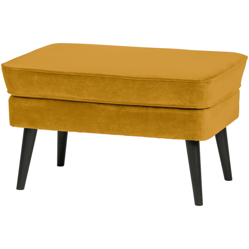 WOOOD-collectie Rocco hocker velvet oker