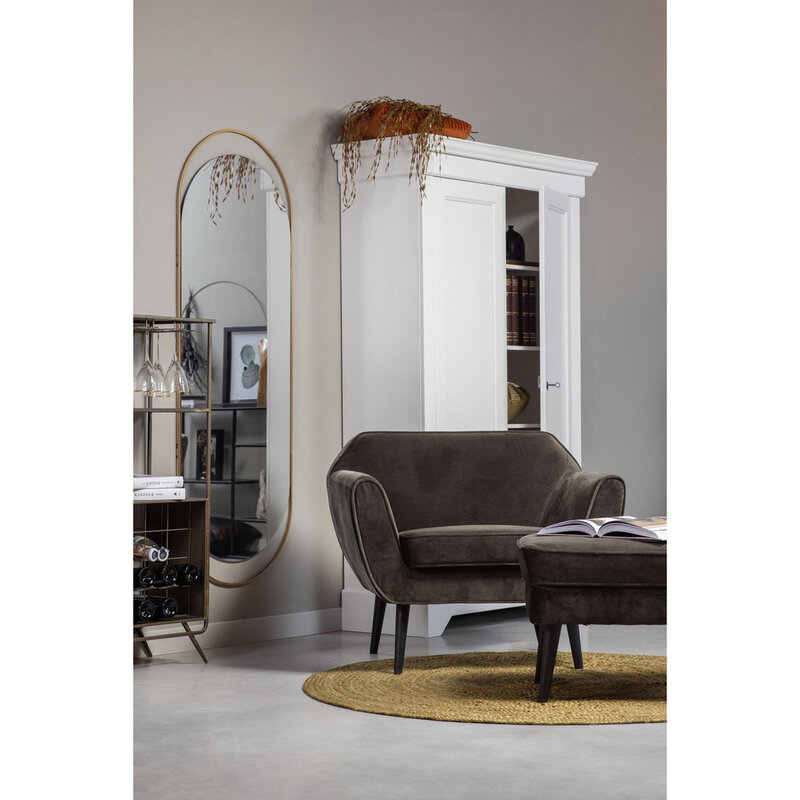 WOOOD-collectie Rocco Hocker Velvet Warm Groen