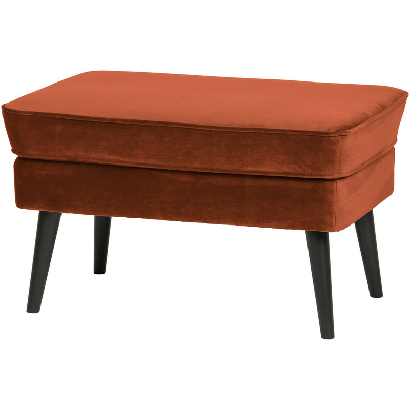 WOOOD-collectie Rocco Hocker Velvet Roest