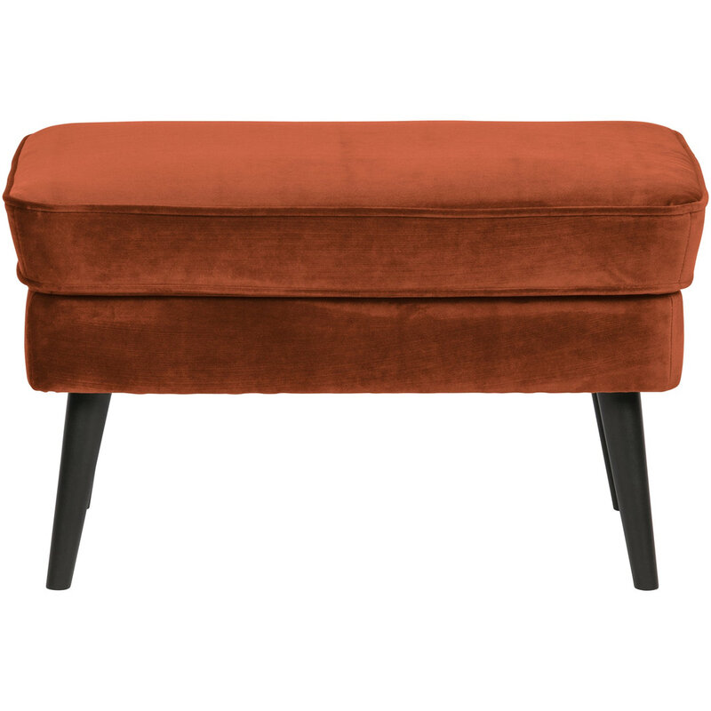 WOOOD-collectie ROCCO HOCKER VELVET ROEST
