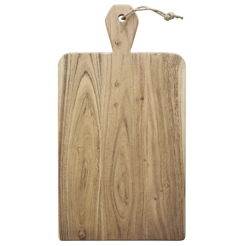 Madam Stoltz-collectie Rectangular wooden chopping board Natural