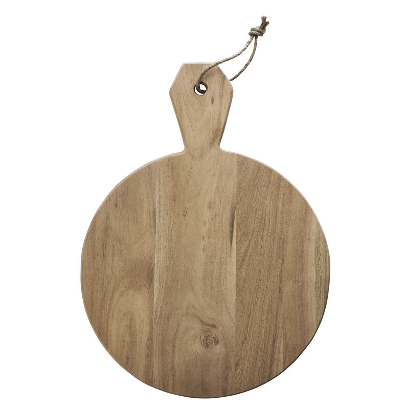 Madam Stoltz-collectie Ronde houten snijplank Naturel