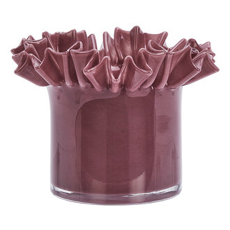Madam Stoltz Glazen bloempot Plum