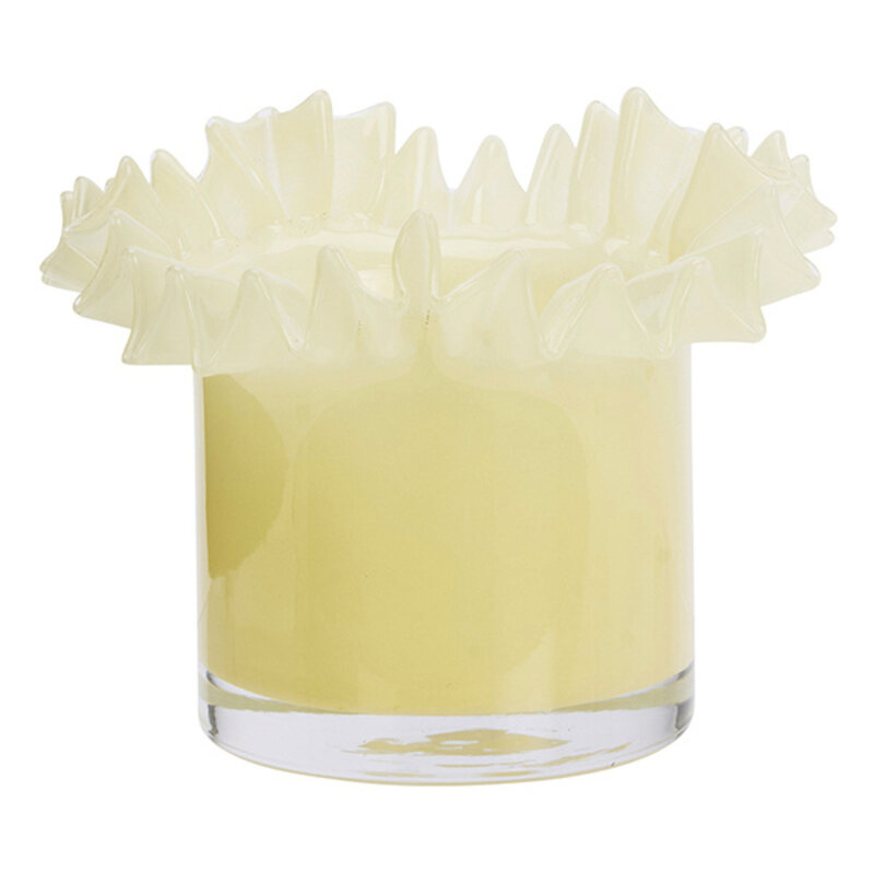 Madam Stoltz-collectie Glazen bloempot Geel