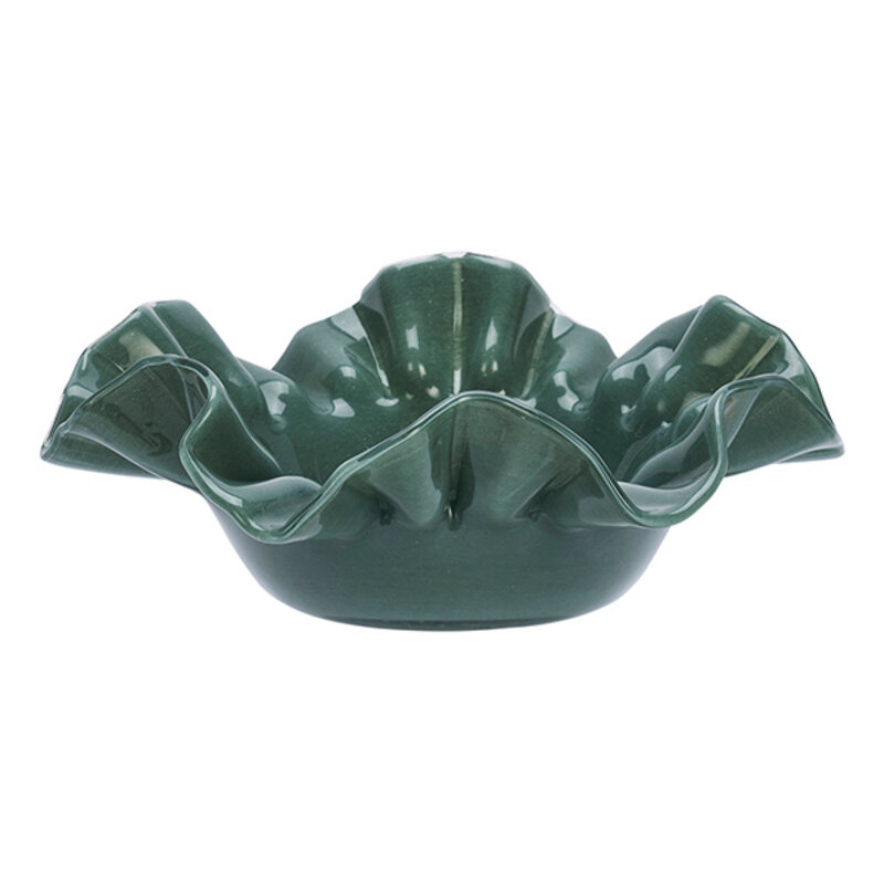 Madam Stoltz-collectie Glazen schaal Groen