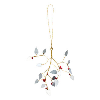 Madam Stoltz Hanging branch Brass, zinc, red