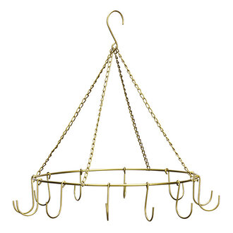 Madam Stoltz Metalen haakhanger Antiek messing