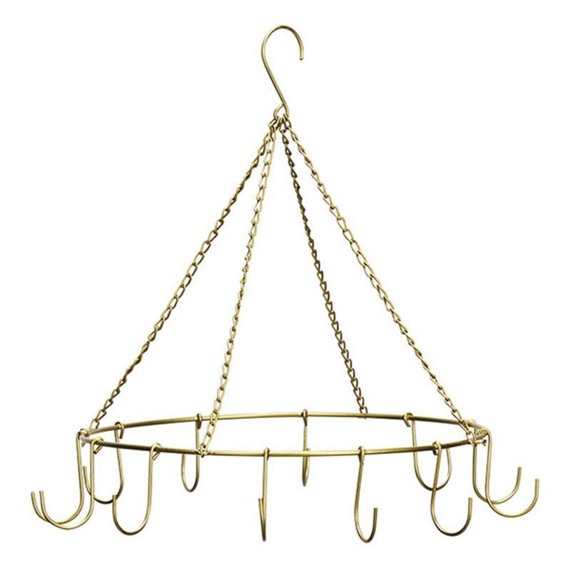 Madam Stoltz-collectie Metalen haakhanger Antiek messing
