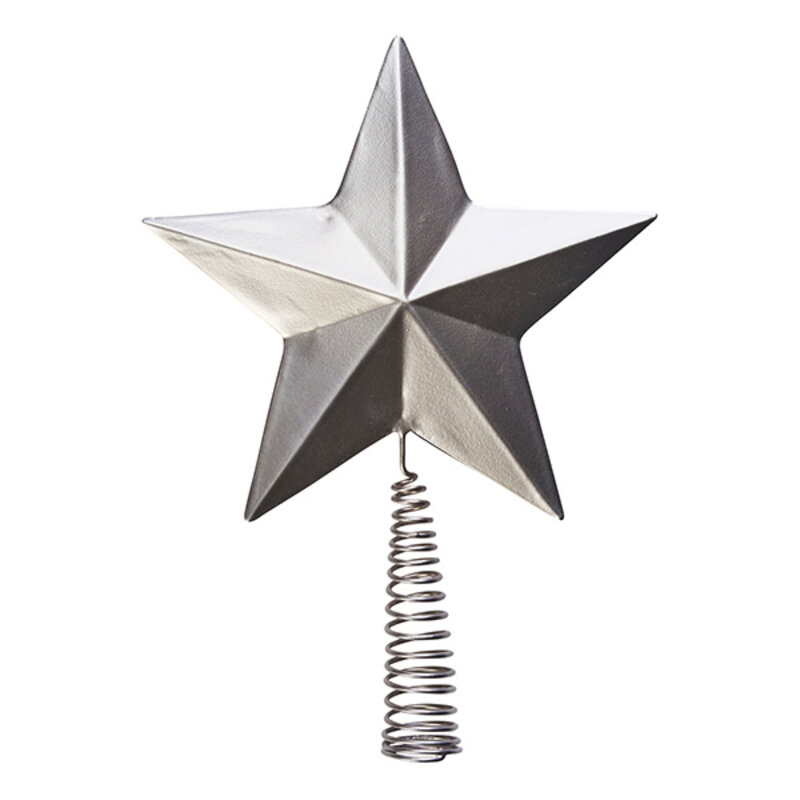 Madam Stoltz-collectie Tree topper star Steel