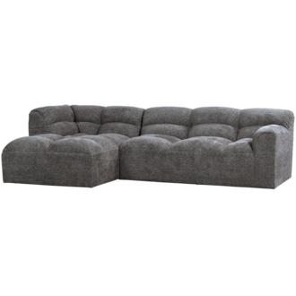 WOOOD Tibas Chaise Longue Left Woven Fabric Grey