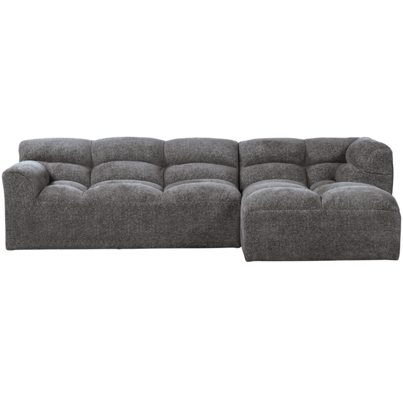 WOOOD-collectie Tibas Chaise Longue Rechts Geweven Stof Grijs