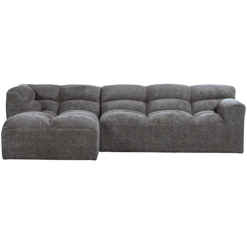 WOOOD-collectie Tibas Chaise Longue Left Woven Fabric Grey