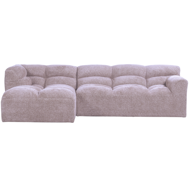 WOOOD-collectie Tibas Chaise Longue Links Geweven Stof Warm Lila