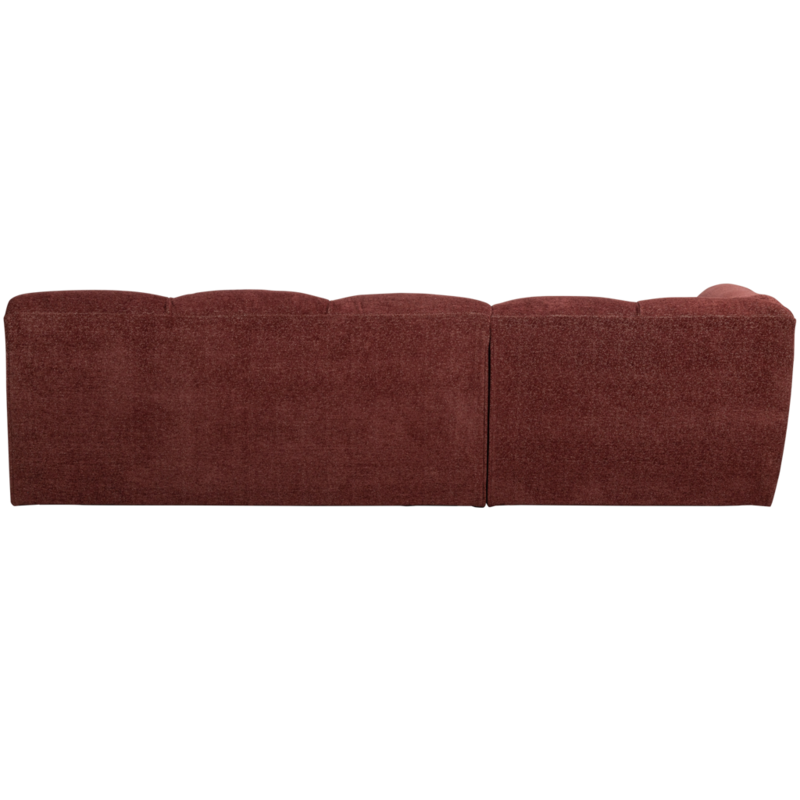WOOOD-collectie Tibas Chaise Longue Links Geweven Stof Wijnrood
