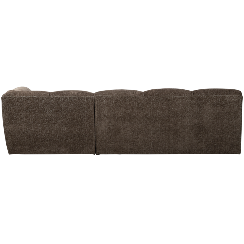 WOOOD-collectie Tibas Chaise Longue Rechts Geweven Stof Bruin