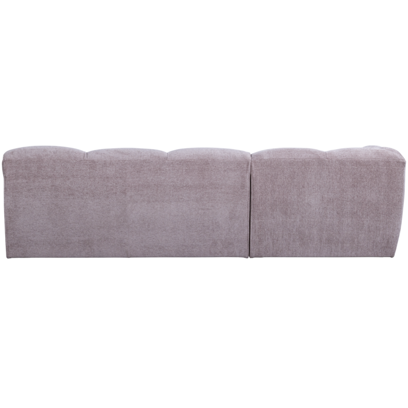 WOOOD-collectie Tibas Chaise Longue Rechts Geweven Stof Warm Lila