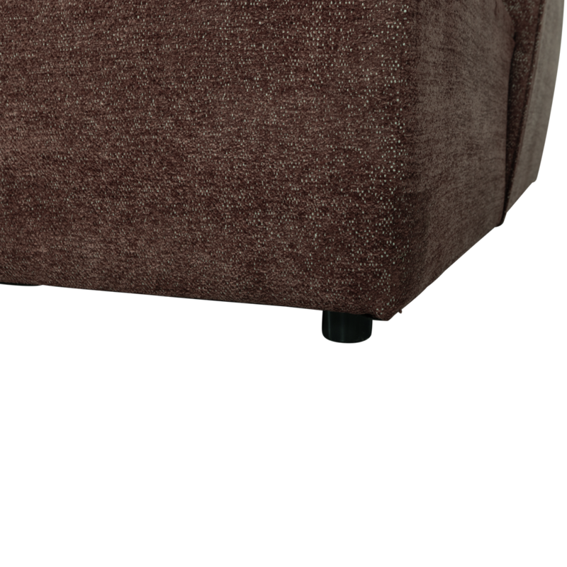 WOOOD-collectie Tibas Chaise Longue Rechts Geweven Stof Bruin