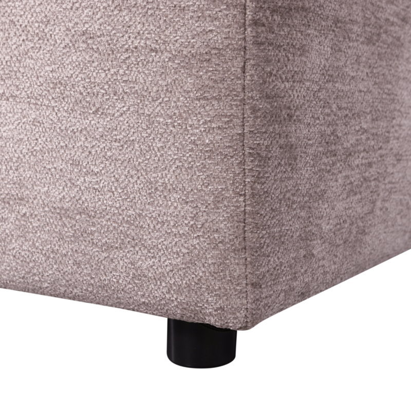 WOOOD-collectie Tibas Chaise Longue Rechts Geweven Stof Warm Lila