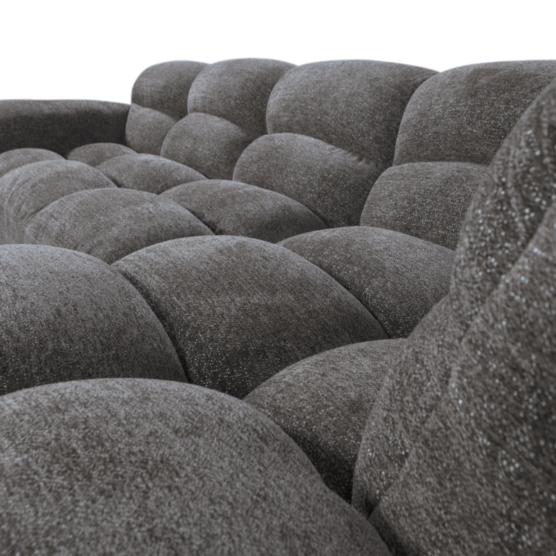 WOOOD-collectie Tibas Chaise Longue Rechts Geweven Stof Grijs