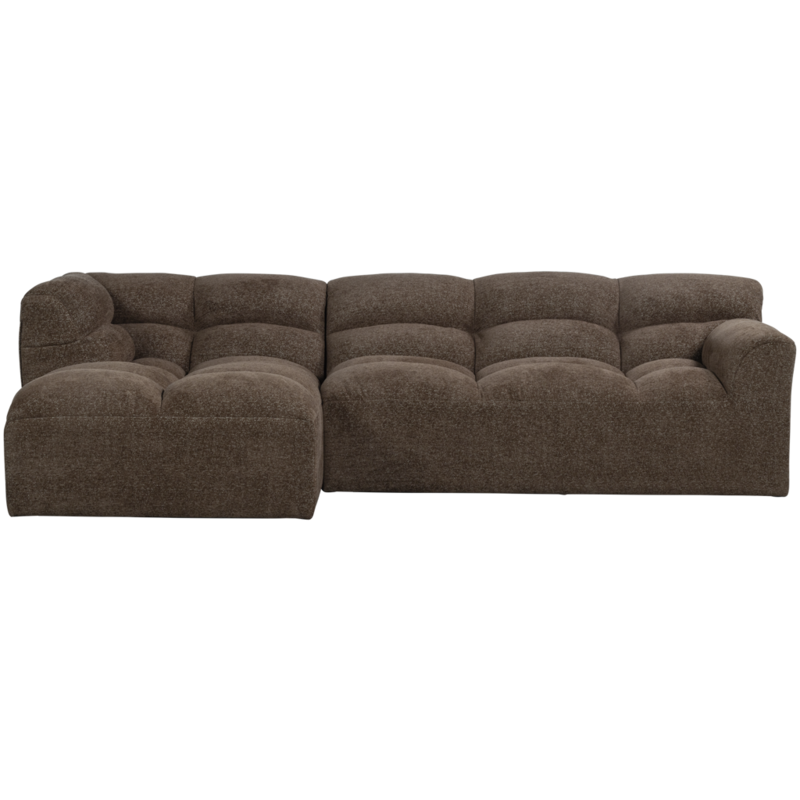 WOOOD-collectie Tibas Chaise Longue Links Geweven Stof Bruin