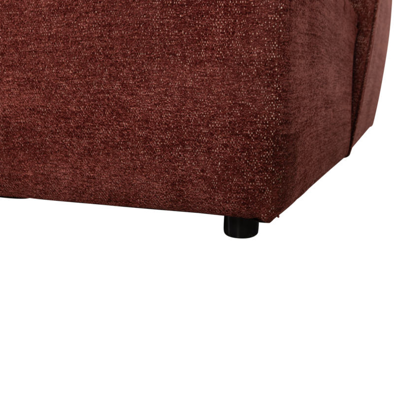 WOOOD-collectie Tibas Chaise Longue Left Woven Fabric Wine Red