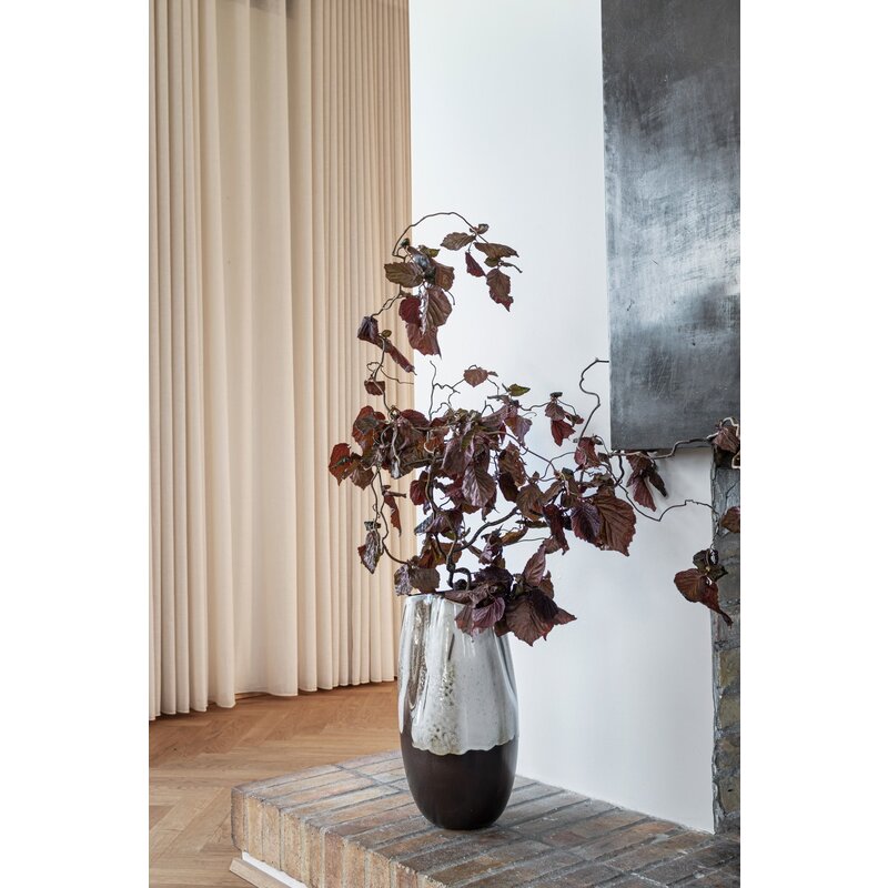 Mette Ditmer-collectie BY HAND gebogen vaas groot Off white