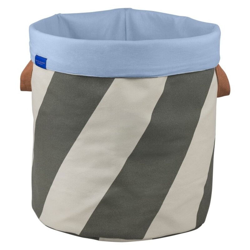 Mette Ditmer-collectie DIAGONAL wasmand Donkere olijf / Zand