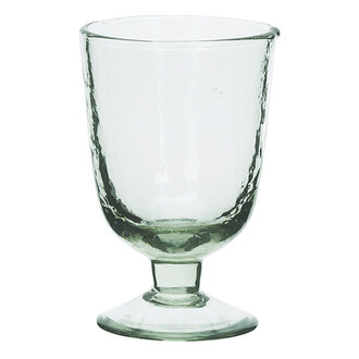 Madam Stoltz Hammered wine glass Clear