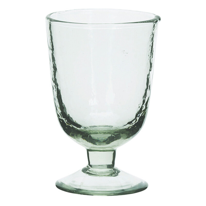 Madam Stoltz-collectie Hammered wine glass Clear