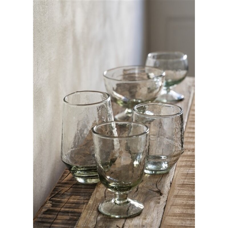 Madam Stoltz-collectie Hammered drinking glass Clear