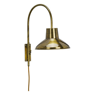 Madam Stoltz Metalen wandlamp Ant. messing