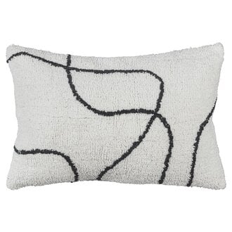 Mette Ditmer SHADOW kussenhoes getuft Off white