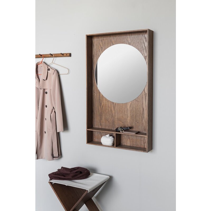 Mette Ditmer-collectie SHOW-ME Spiegel met plank  groot Donker geolied