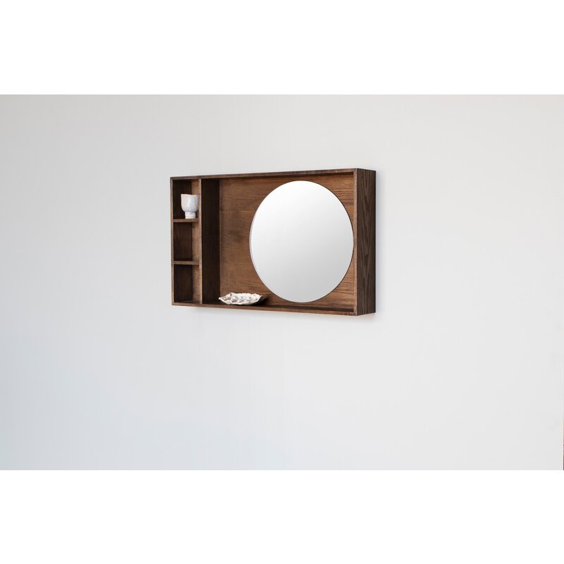 Mette Ditmer-collectie SHOW-ME Spiegel met plank  klein Donker geolied