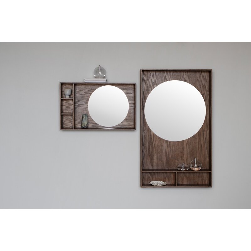Mette Ditmer-collectie SHOW-ME Spiegel met plank  klein Donker geolied