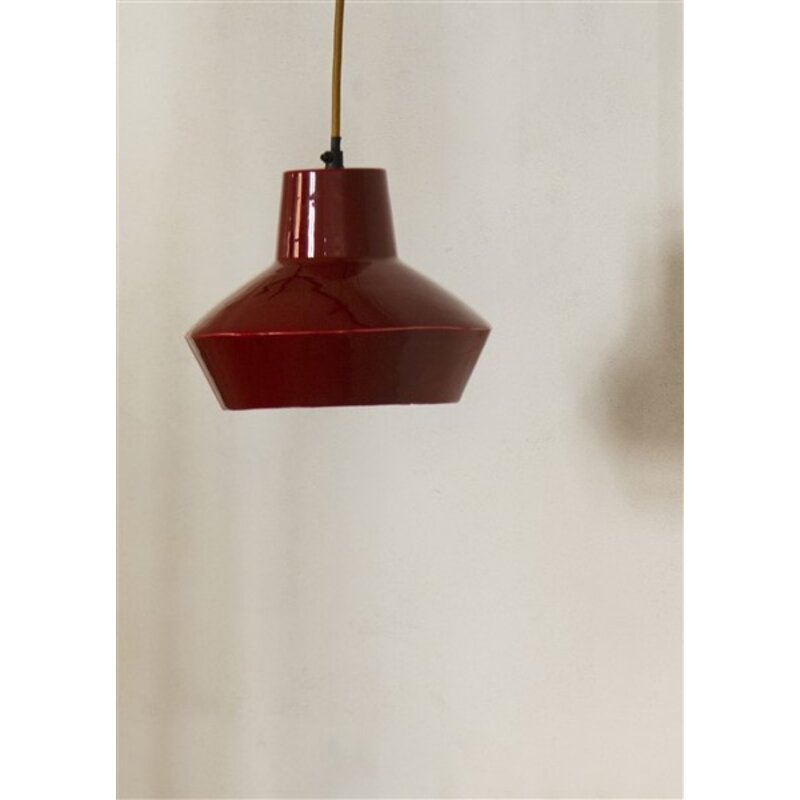 Madam Stoltz-collectie Enamel ceiling lamp Maroon