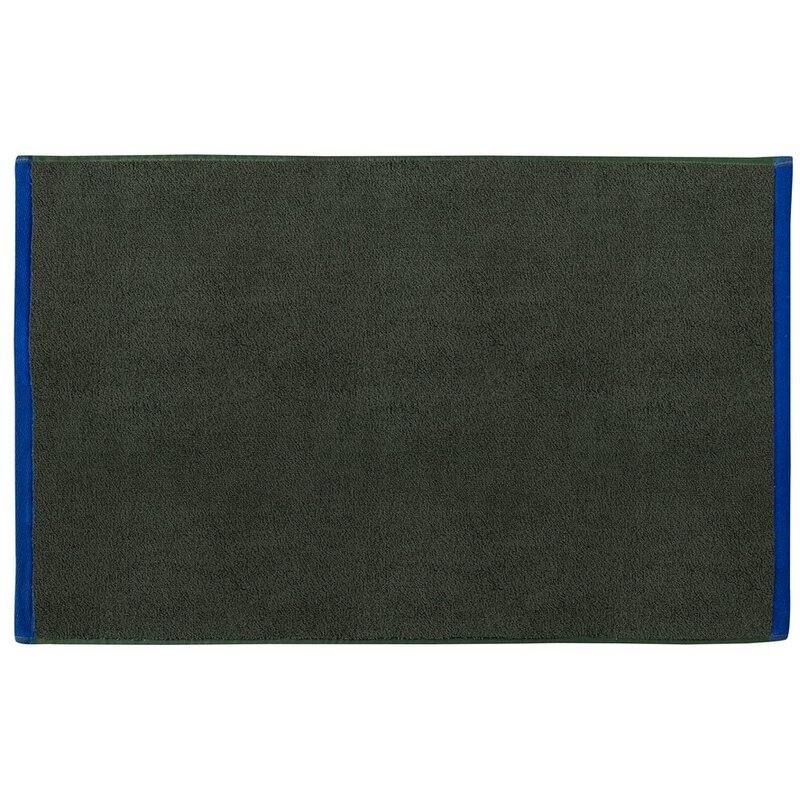 Mette Ditmer-collectie SOFT badmat Donker olijf / Lichtblauw