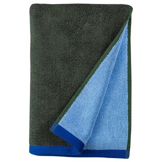 Mette Ditmer SOFT handdoek Donker olijf / Lichtblauw
