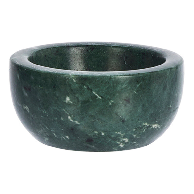 Madam Stoltz-collectie Marble bowl Dark green