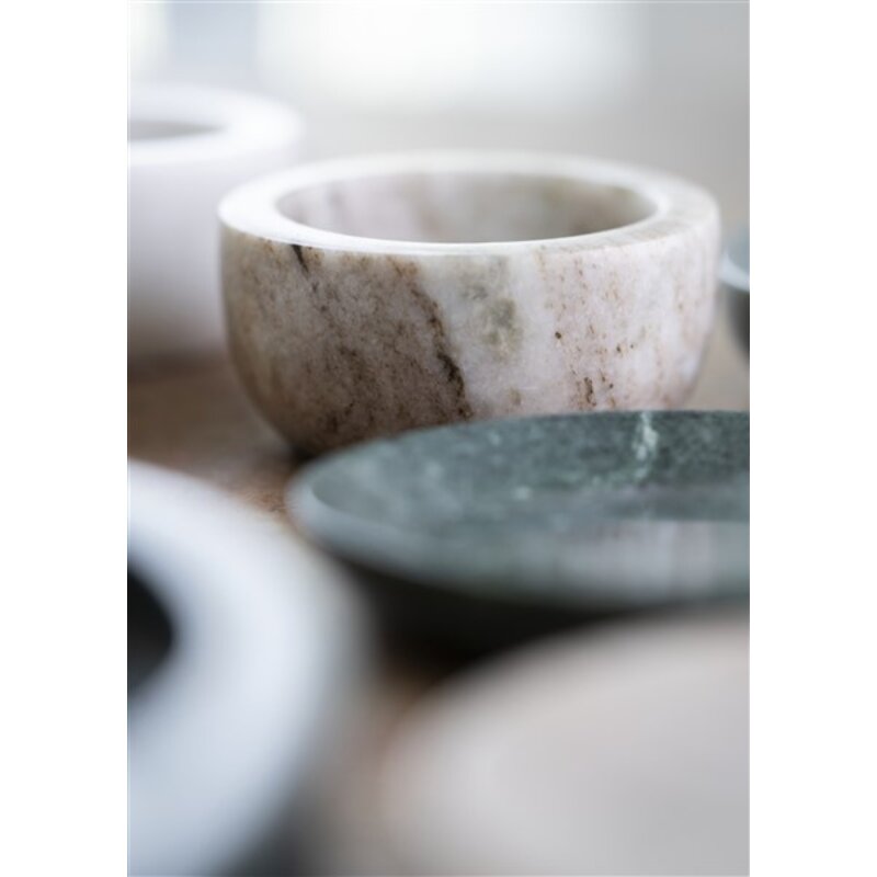 Madam Stoltz-collectie Marble bowl White