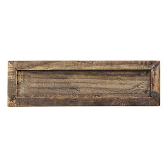 Madam Stoltz Gerecycled houten dienblad Naturel 50x15x2 cm